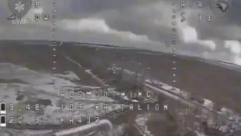 乌克兰109旅无人机精准摧毁俄罗斯 BM-21冰雹火箭弹